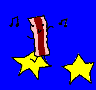 Bacon danÃ§ando nas Estrelas