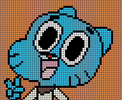 Gumball - Pixel Art - Desenho de oscascavelletes - Gartic