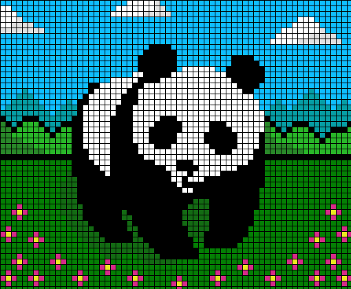 Panda - Pixel Art p/Mand26