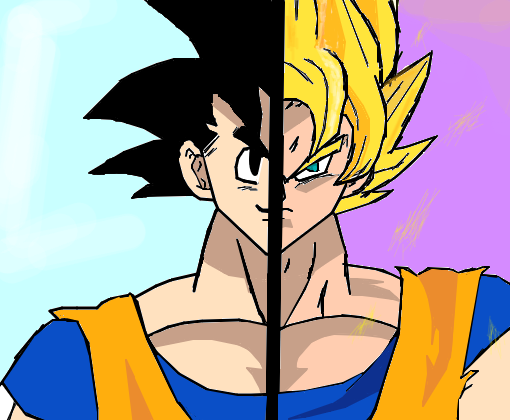 Goku Super Saiyajin - Desenho de _gabivegeta_ - Gartic