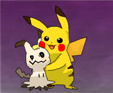 Mimikkyu and Pikachu