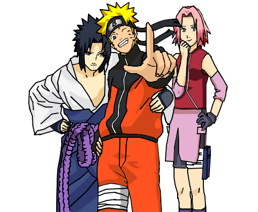 Time 7 (Sasuke/Naruto/Sakura). - Desenho de paulotm - Gartic