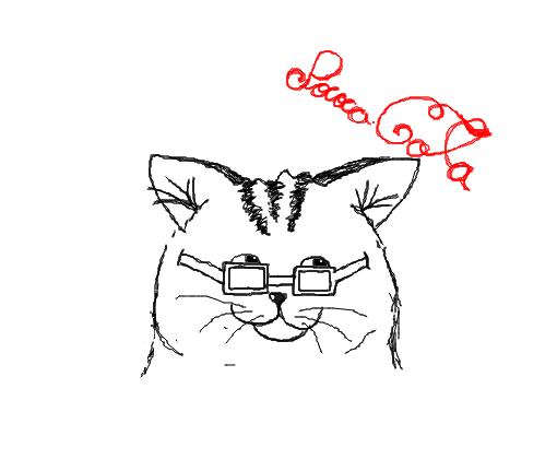 um gato de oculos