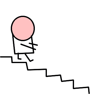 descer escada