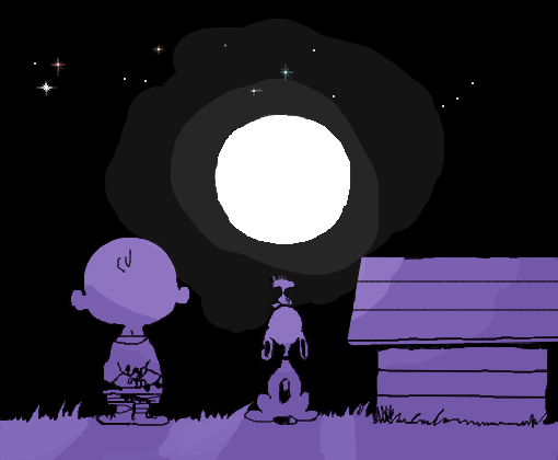 Snoopy moonlight