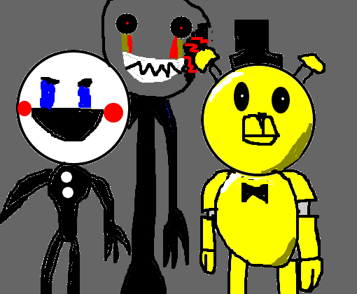 the puppet, golden freddy and .....