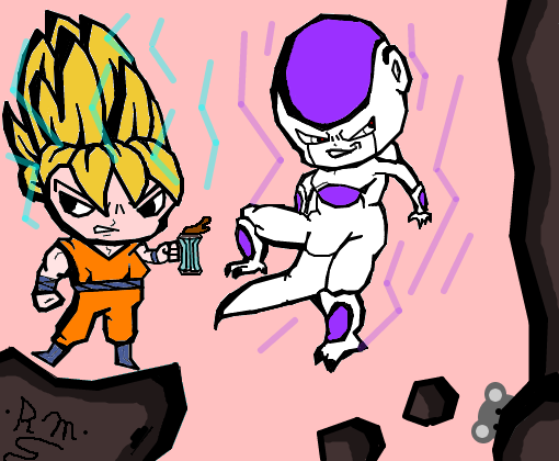 Goku VS Freeza - Desenho de jaboo - Gartic
