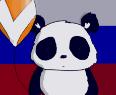 panda segurando verbos