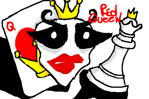 por mais que eu saiba que a rainha vermelha no xadrez é a preta