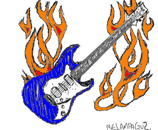 Guitarra em chamas