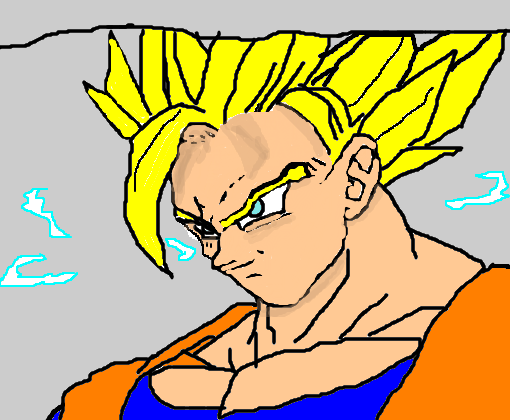 Goku Super Sayajin 2 - Desenho de tom_uchiha - Gartic