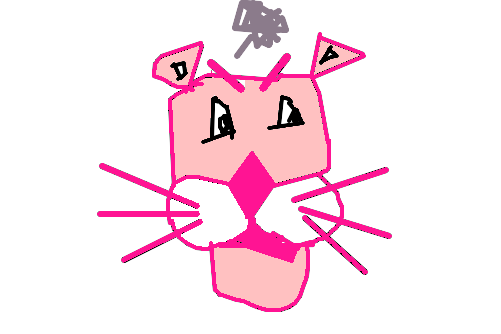 angry pink panther