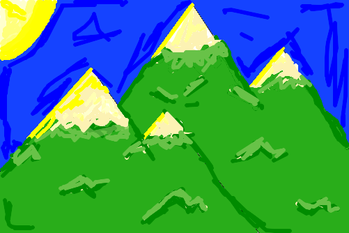 montanhas ao luar