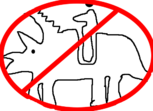 Proibido trafego de rinocerantes
