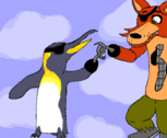 Foxy e pinguim (para gartic_craft )