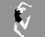 bailarina em preto e branco