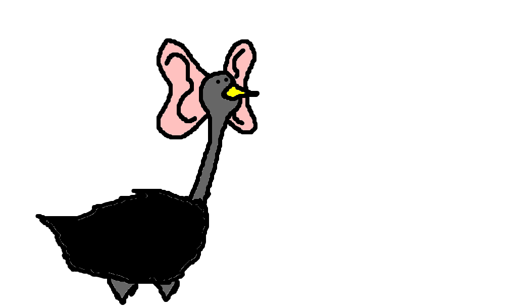 avestruz orelhudo