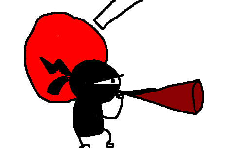 ninja tocando vuvuzela