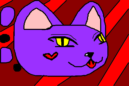 Purple kawaii cat *-*