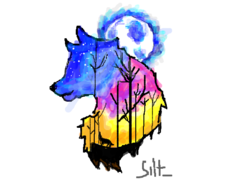 lobo colorido