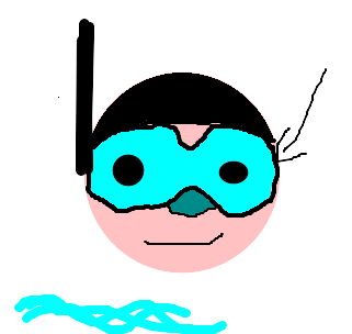 máscara de mergulho