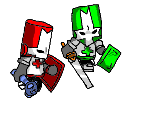 Castle Crashers Red and Green Knight