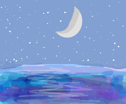 Um mar, e uma lua...