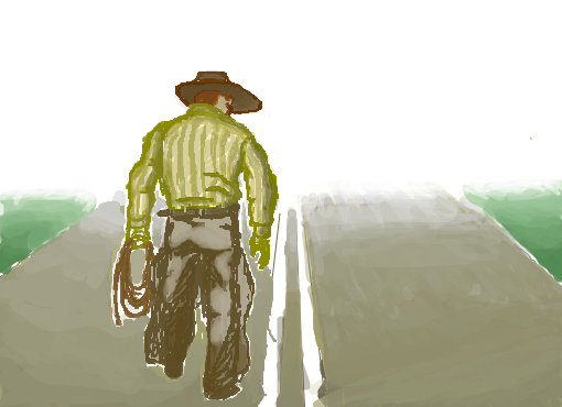Cowboy on the Road 3