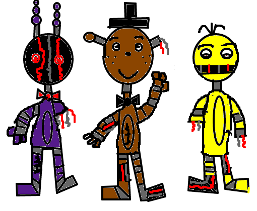 Old freddy,Old bonnie,Old chica