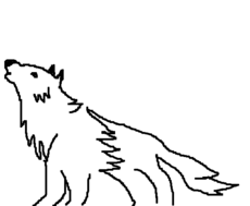 Primeiro desenho de um lobo de quem não sabe desenhar