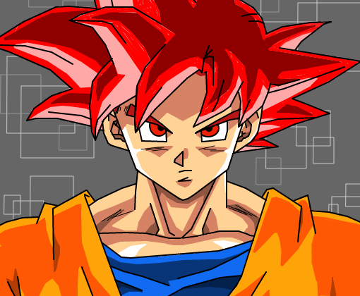 Goku SSJ God - Desenho de geoplay - Gartic