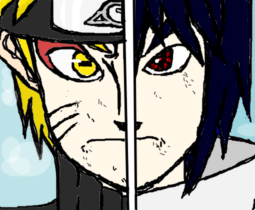 naruto vs sasuke desenho