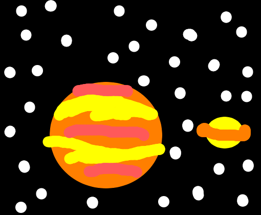 Jupiter e saturno "tão pequeno"