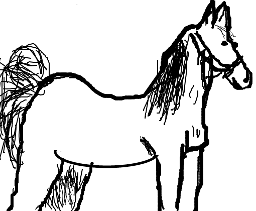 Desenho de cavalos crioulos