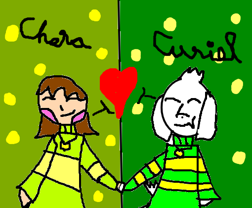 chara e asriel best friends for ever