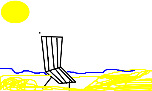 cadeira de praia vektor