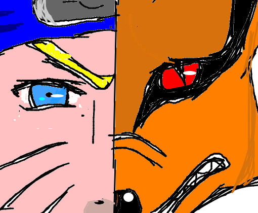 Naruto e Kurama(mlr desenho meu)
