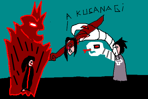 Sasuke vs Itachi: Orochimaru acabado, a espada Kusanagi de Itachi