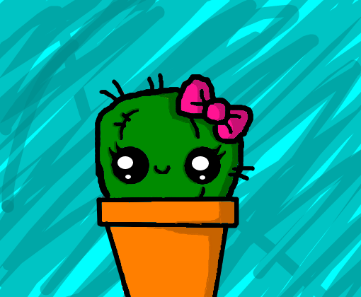 Como desenhar Cactus Kawaii 