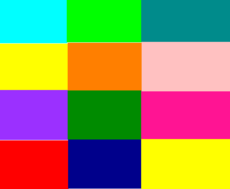 Quadrados coloridps