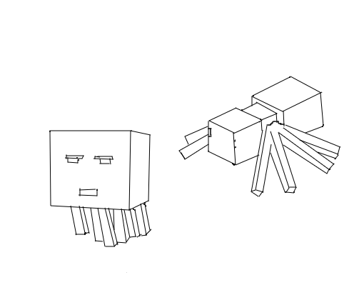 minecraft monstros - Desenho de clarapaes - Gartic