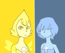 yellow and blue pearl