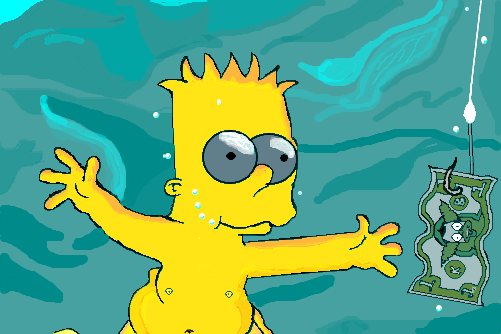 Pescando Bart Simpson ^^' - Desenho de winwindows__ - Gartic