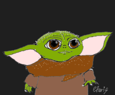 Baby Yoda pensador