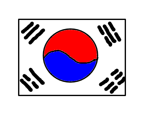 bandeira da Coréia.