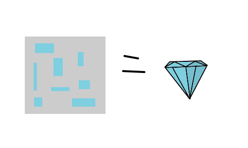 minério de diamante