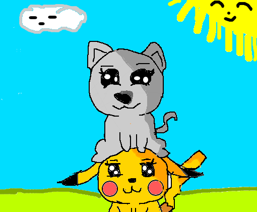 Dog and Pikachuuu